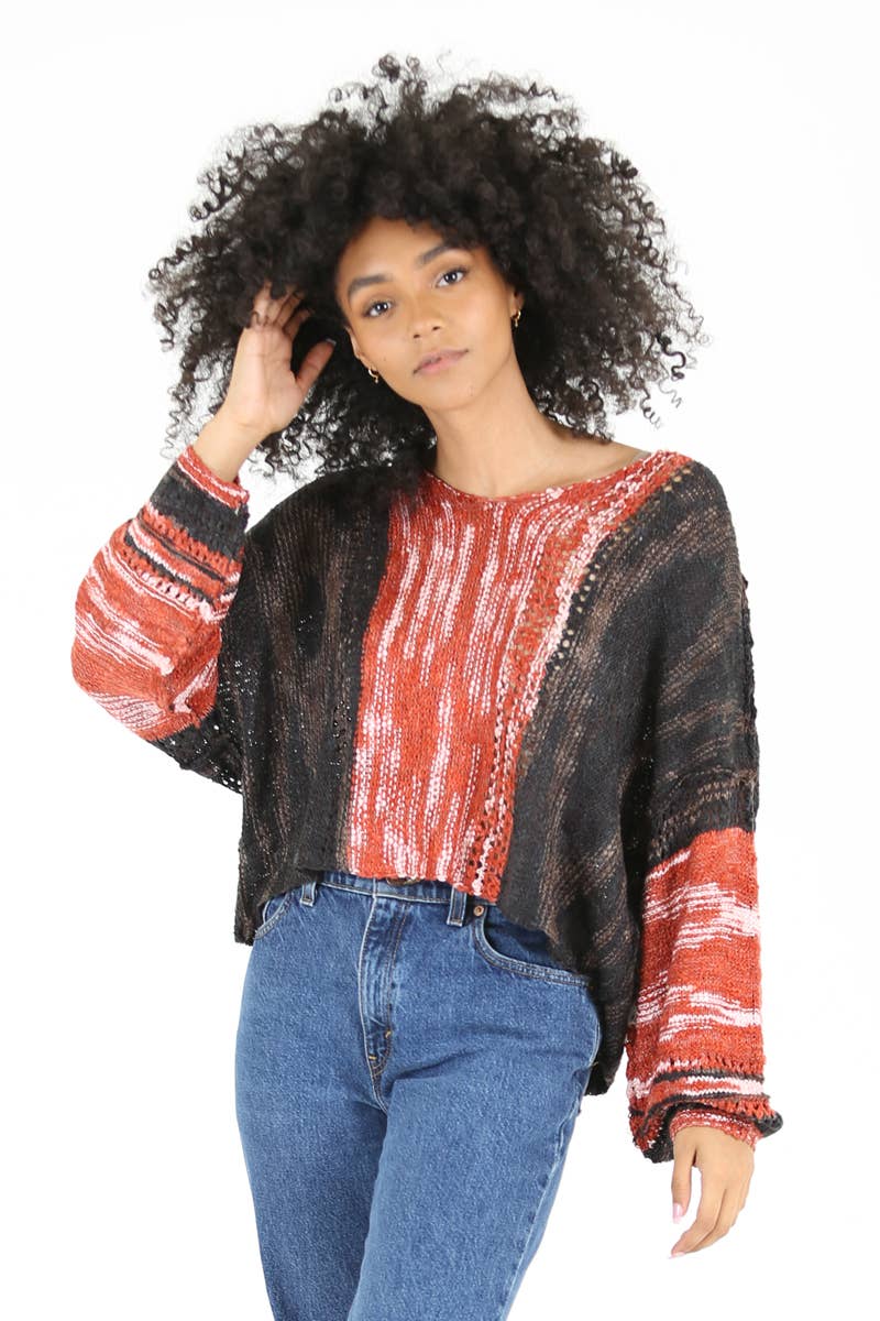 ANGIE - Wholesale Knit Sweater - Women's - XHE55-ASIS BEACHY LIGHT WEIGHT V NECK CROP PULLOVER SWEATER8