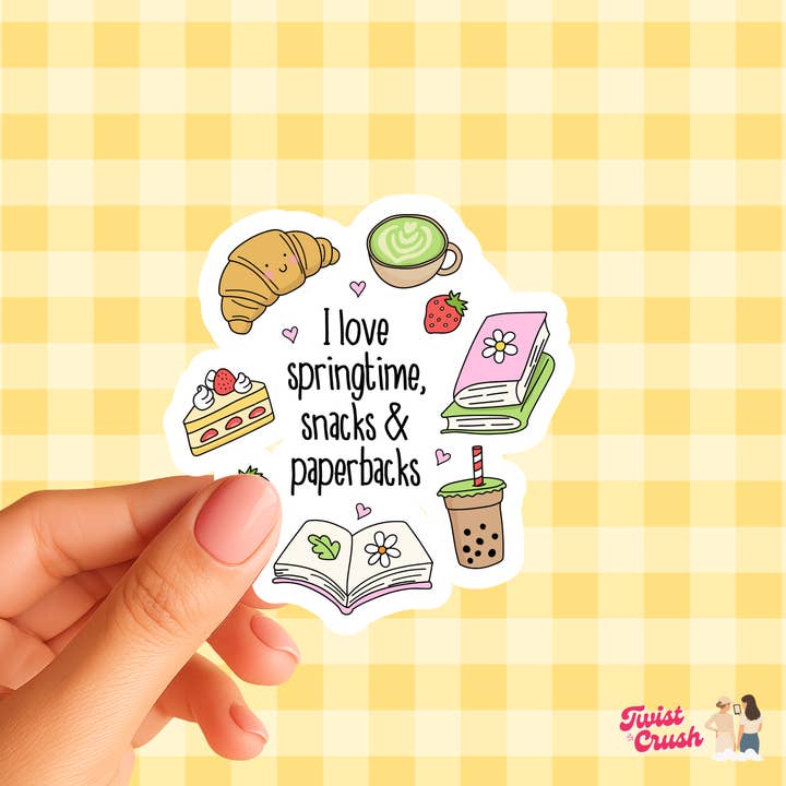 Adoro a primavera, petiscos e livros de bolso. por atacado de Twistandcrush