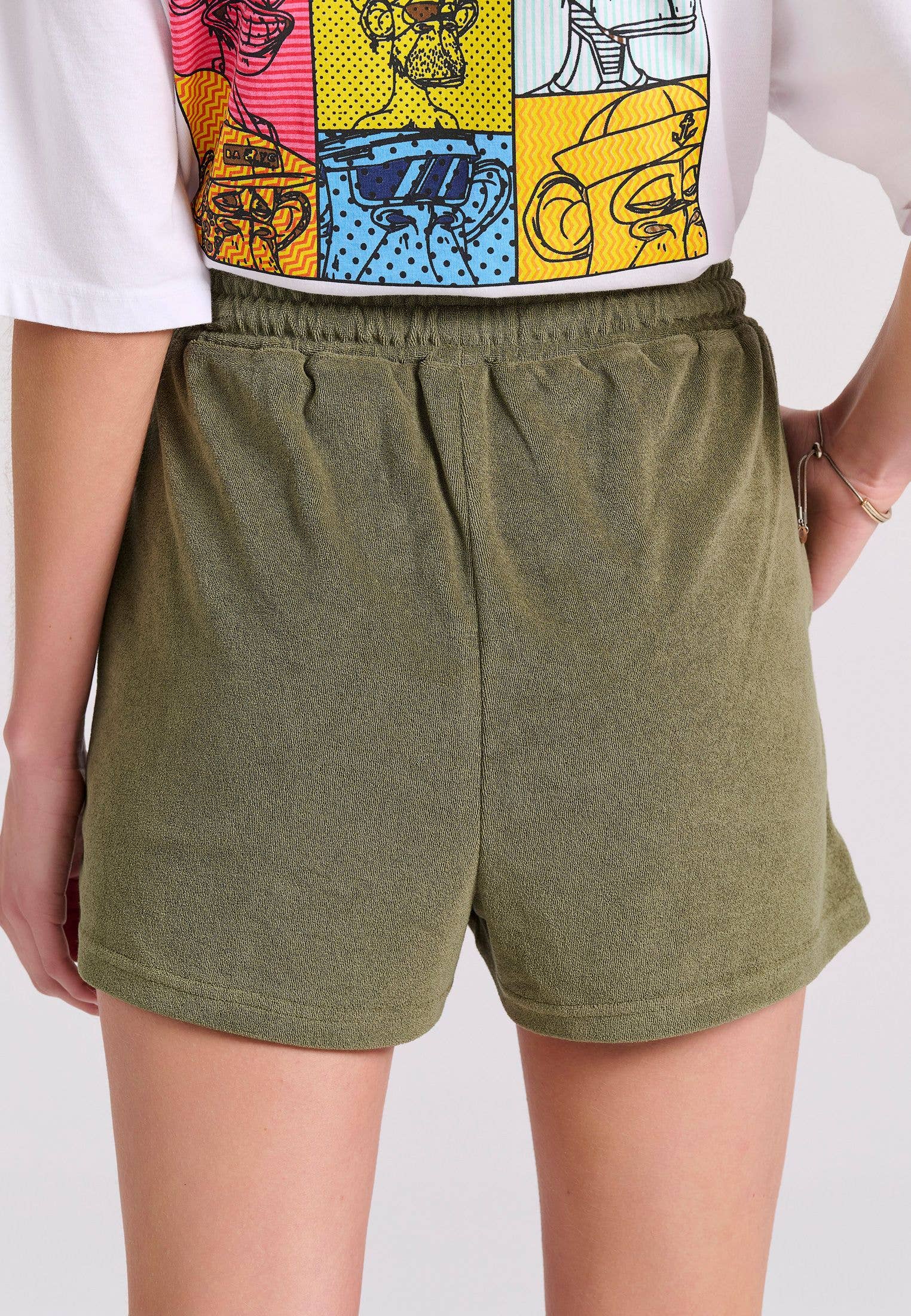Funky Buddha - Wholesale Lounge Shorts - Women's - Jogger Shorts In Towel Terry Fabric3