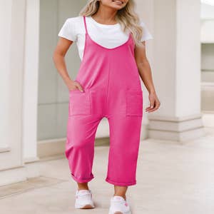 Adjustable Spaghetti Strap Jumpsuit with Pockets – The Nest On Main
