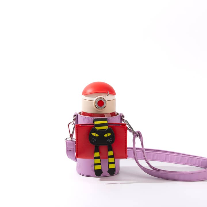 Lying Cat Thermos With Sleeve - Stainless Steel Kids Bottle for wholesale by Cocosmile