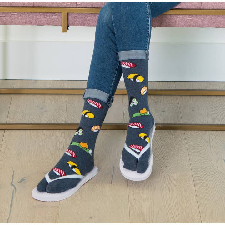 V-Toe Socks, Inc - Wholesale Socks - Unisex - V-Toe Split Toe Novelty Japanese Sushi Big Toe Tabi Socks1