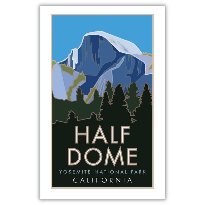 Half Dome, Yosemite National Park, California - Posters for wholesale by M&W Design Co - Travel Posters