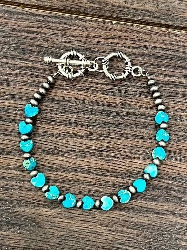 711471, Handmade 6mm Heart Gemstone Adjustable Bracelet for wholesale by ISAC Trading Inc