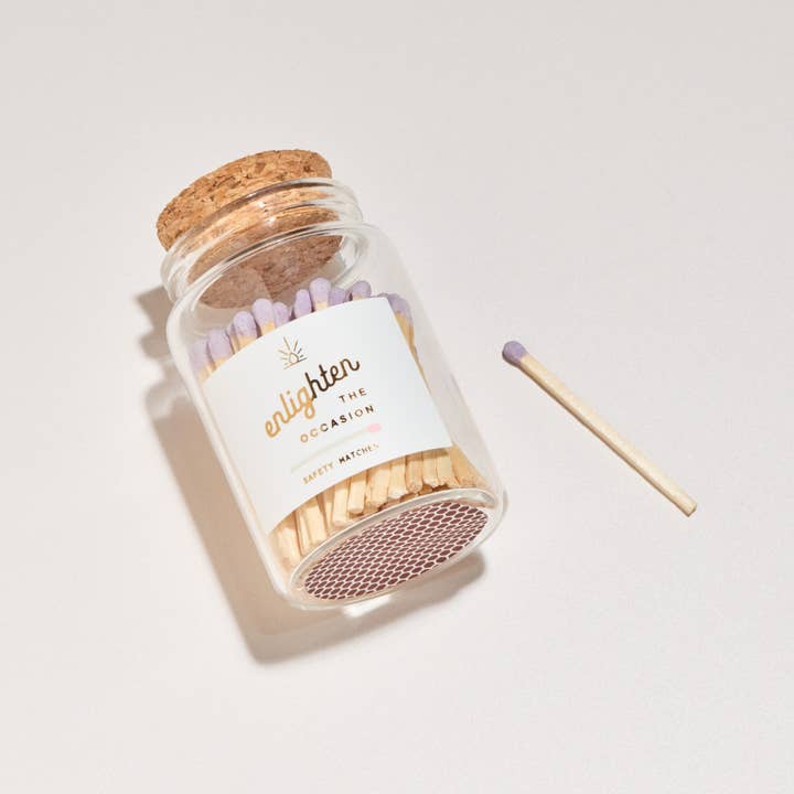 Enlighten the Occasion - Wholesale Matches - Lux Mini Match Corked Vial with Lavender Matchsticks1