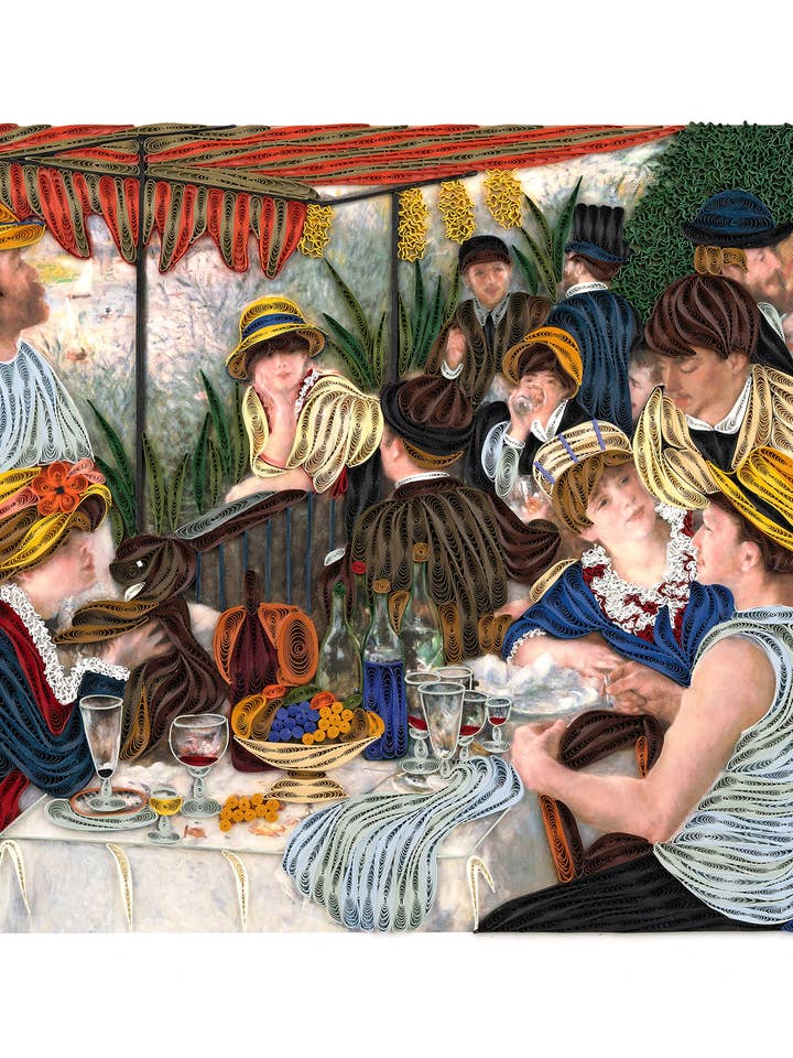 Déjeuner piqué..., Renoir Art (15 pouces x 11 pouces) pour la vente par Quilling Card