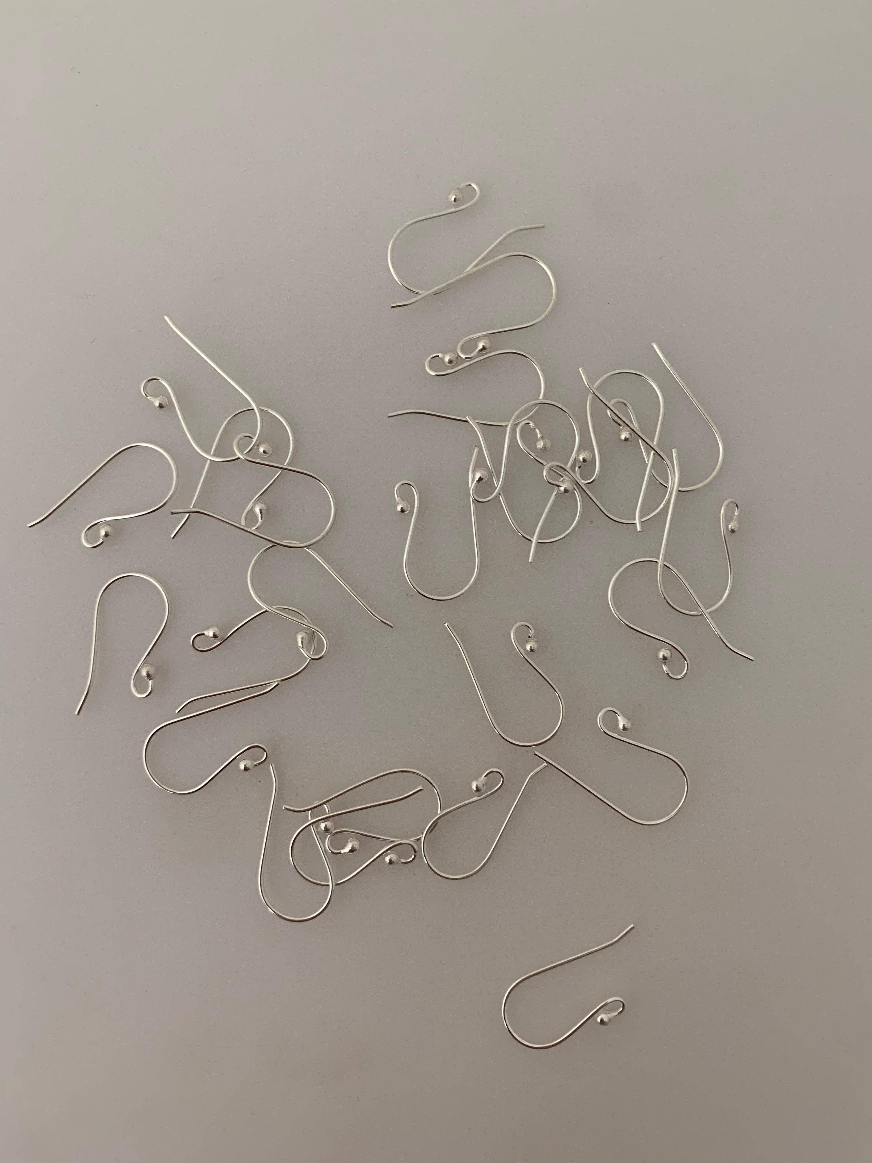 Purity Beads – Großhandel Schmucksets – 5 Paar (10 Stück) 925 Sterling Silber Ohrhaken mit Kugelende 20mm | EW5SS1