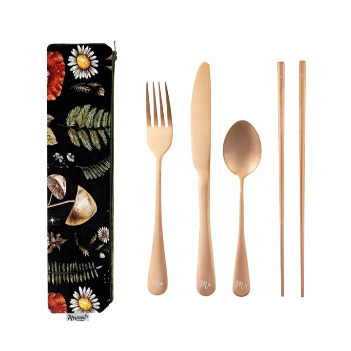 Mermaid Straw - Wholesale Travel Utensil Set - Enchanted Forest Travel Set