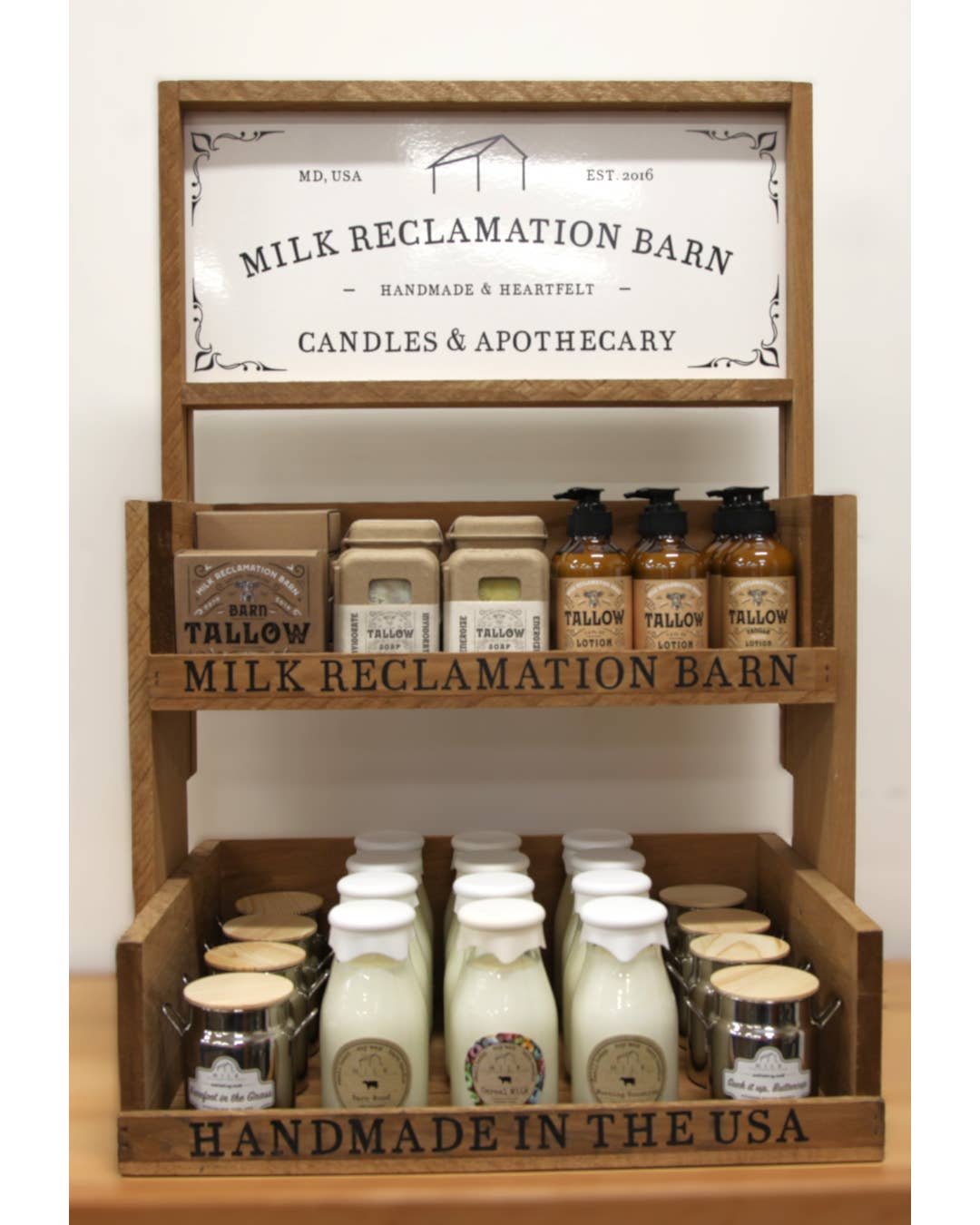 Milk Reclamation Barn - Wholesale Retailer Display - Home & Living - Milk Reclamation Barn - Tabletop Display