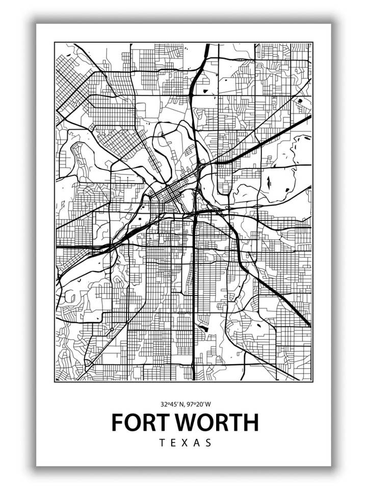 Plan de Fort Worth pour la vente par Stanley Print House