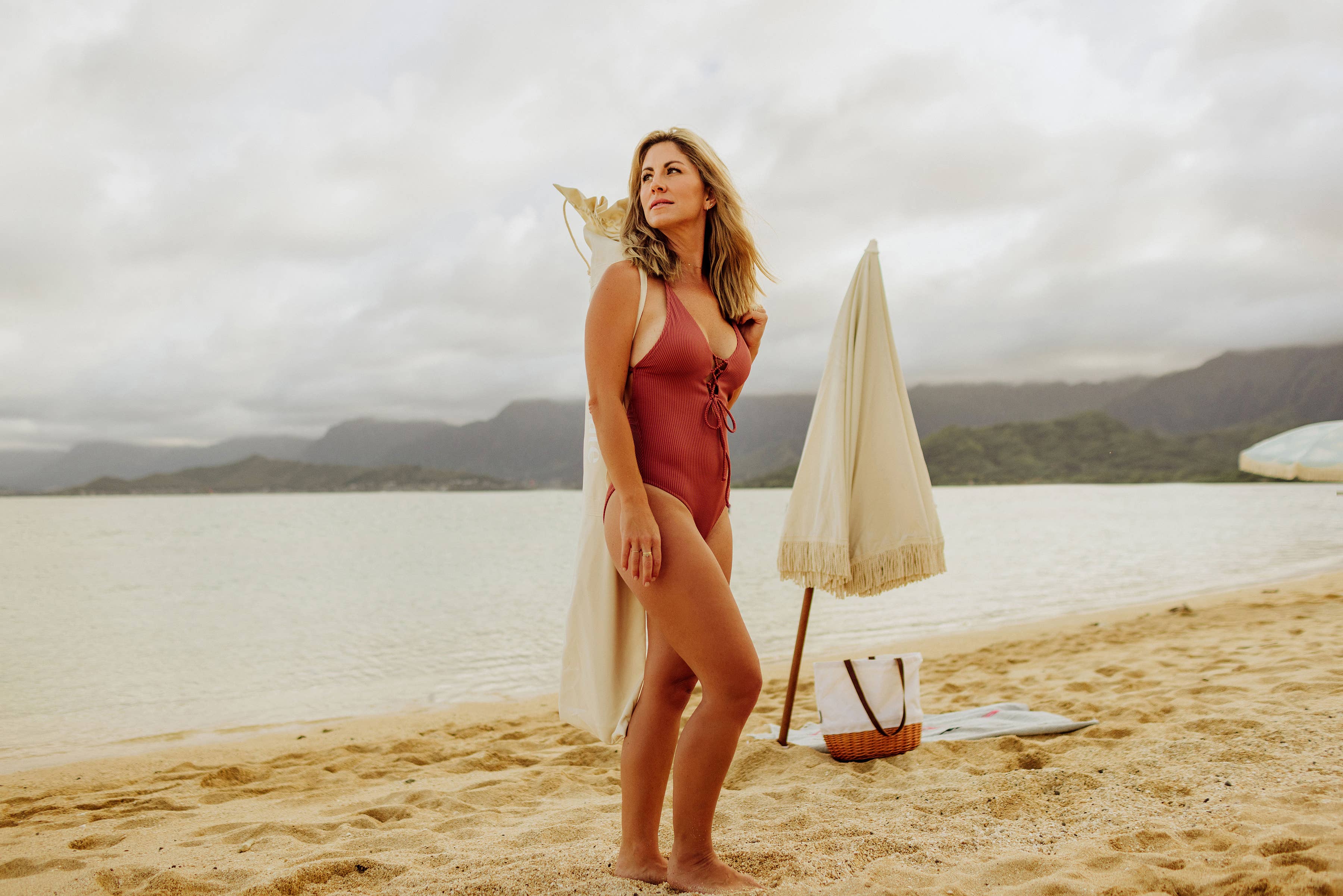 Bois flotté Parasol de plage Beach State Summerland - Bois flotté en vente sur Faire10