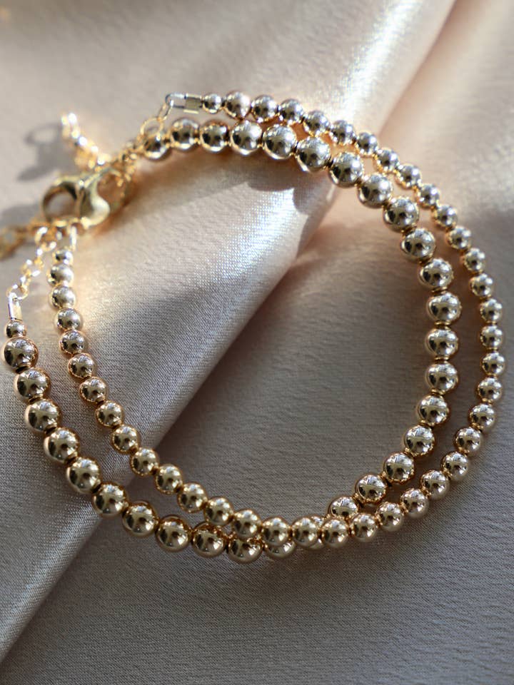 GOLD FILLED BEADED BRACELETS for wholesale by Katie Waltman Jewelry