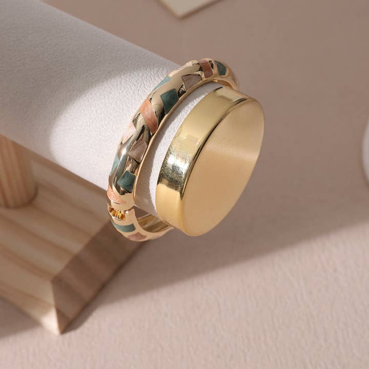 KALISTA - Wholesale Bangle Bracelet - Puzzle Reed4