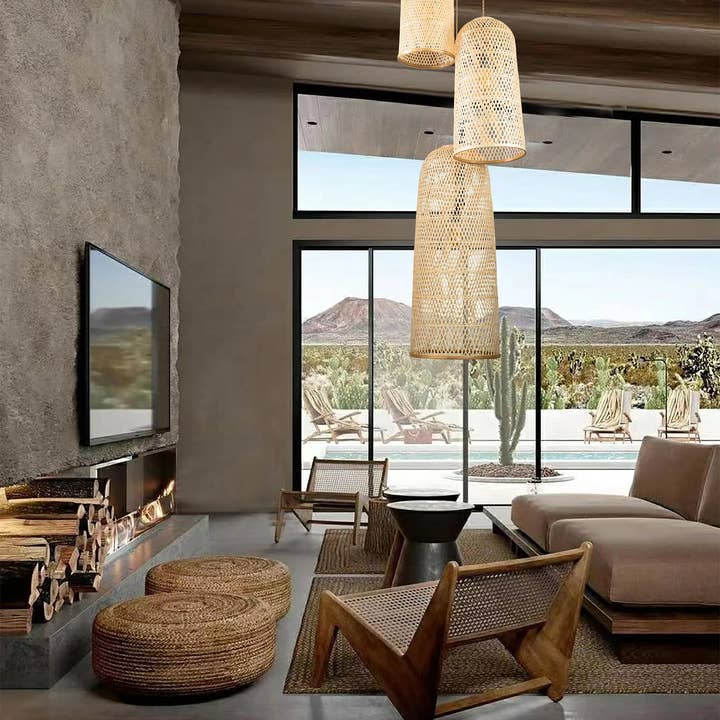 ELE Light & Decor - Wholesale Chandelier/Hanging Light - Three Lights Rattan Pendant Light4