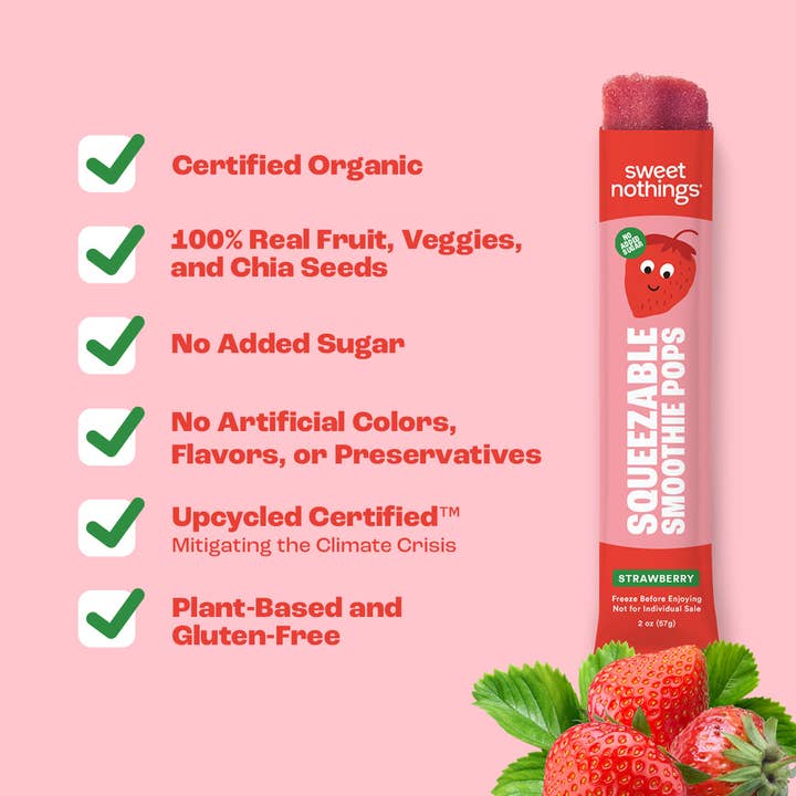 Sweet Nothings - Wholesale Fruit Snacks - Strawberry Beet Smoothie Pops – Organic Fruit Popsicle4