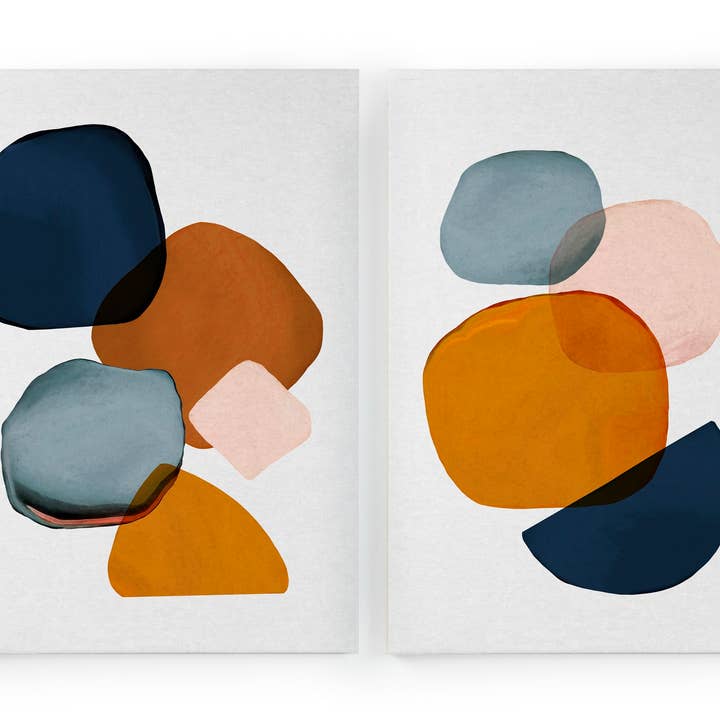 Ensemble de 2 Toiles 60X40 Bulles de Couleurs pour la vente par Really Nice Things