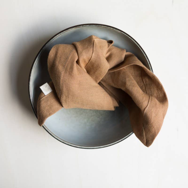 Gabrielle Paris - Vente Serviettes de table en tissu - Serviette de table en Lin Lavé Uni0