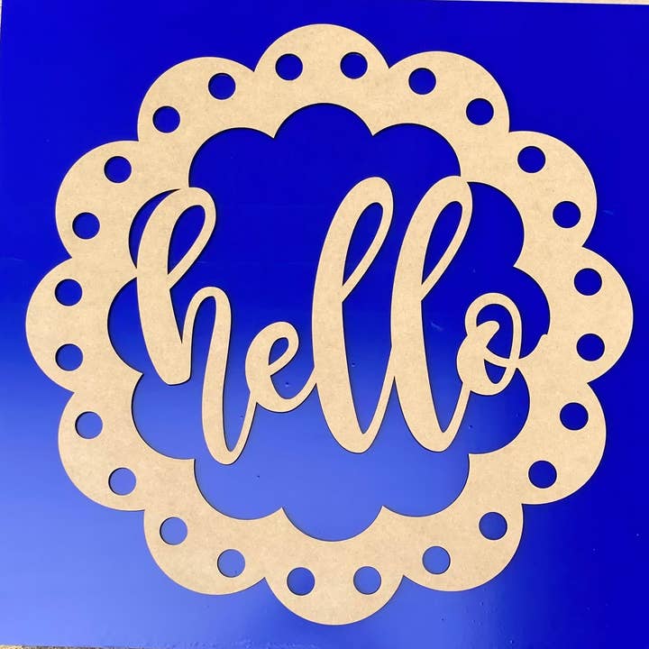 Bonjour festonné pour la vente par Ventures By M&M