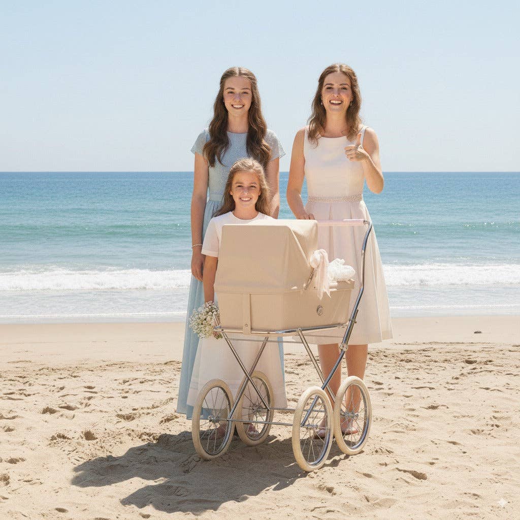 Maria & Jesus - Wholesale Doll Stroller - Kids - Sweet Car + Napa Bag - Customizable Color, Size, and with Your Name!17