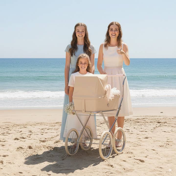 Maria & Jesus - Wholesale Doll Stroller - Kids - Sweet Car + Napa Bag - Customizable Color, Size, and with Your Name!17