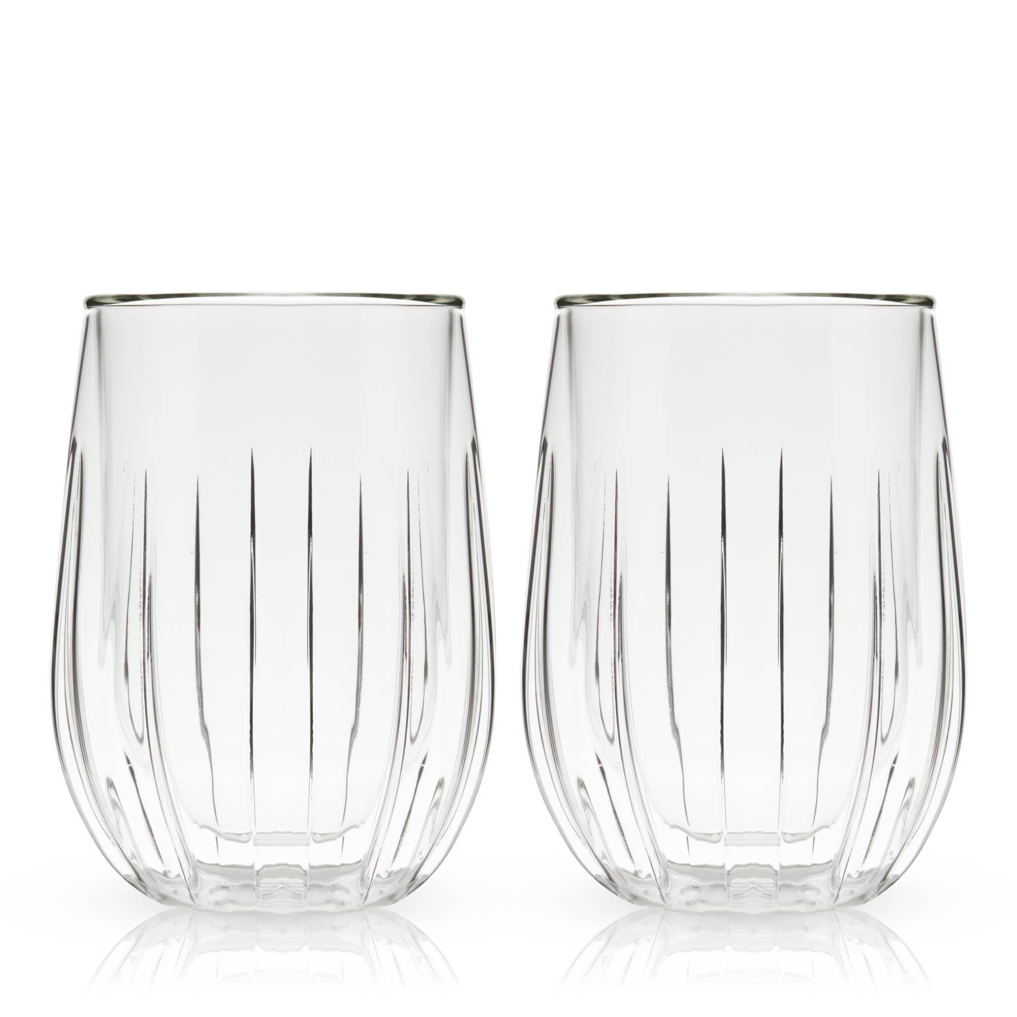Viski - Wholesale Wine Glass - Double Walled Wine Glasses Set of 22