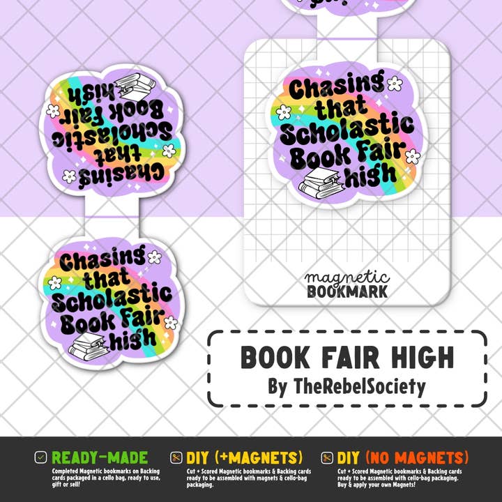 Book Fair High | Magnetic Bookmark for wholesale by Stickiply