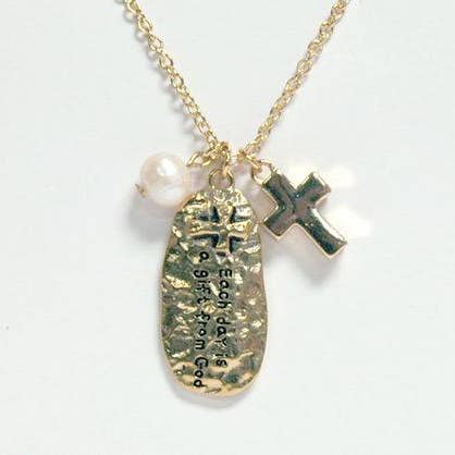Divinity Boutique - Wholesale Pendant/Charm Necklace - I Am Blessed Necklace