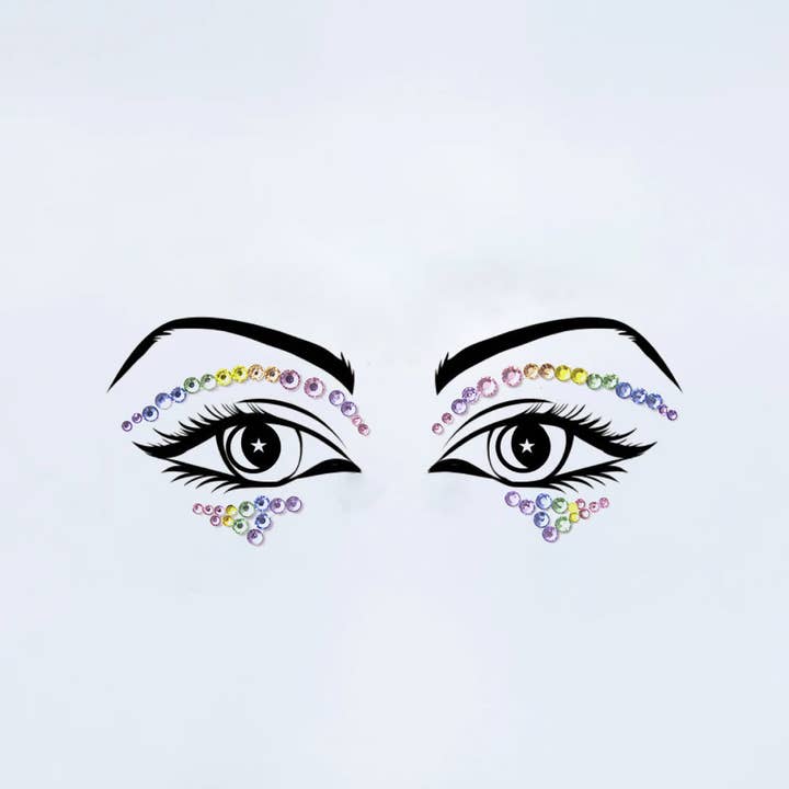 Lunautics - Wholesale Bodyglitter/shimmer - Daydream - Rainbow Cut gezichtsjuweel met kreukels4