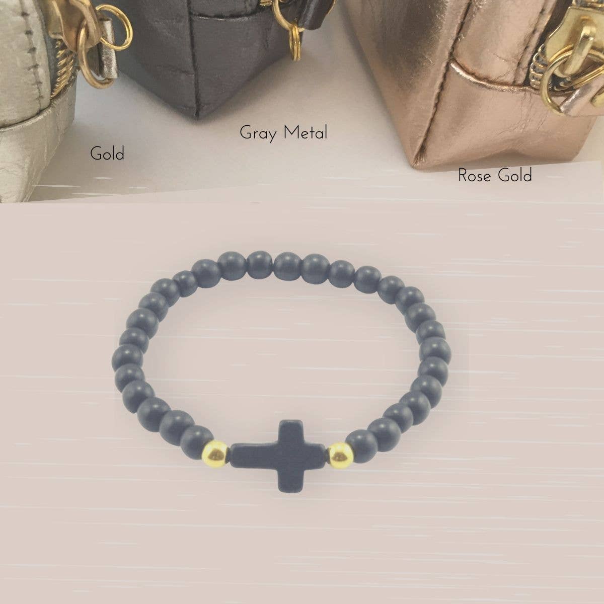 hints for prayerful... pause – wholesale Beaded bracelet – Jesus Loves Me Youth Bracelet - Black1