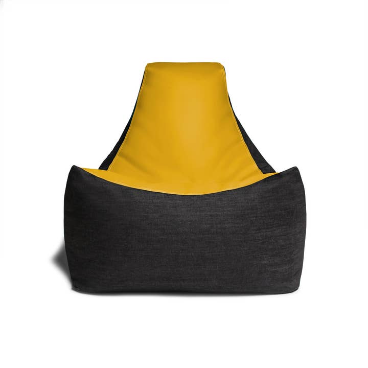 LuvU - Wholesale Chair - Jaxx Pixel Gamer Bean Bag Chair, Premium Vinyl / Dark Denim31