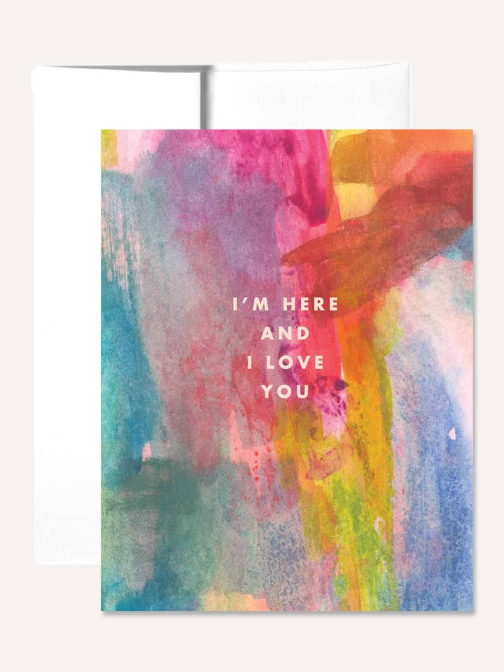 I'm Here Sympathy Greeting Card for wholesale by Persika Design Co.