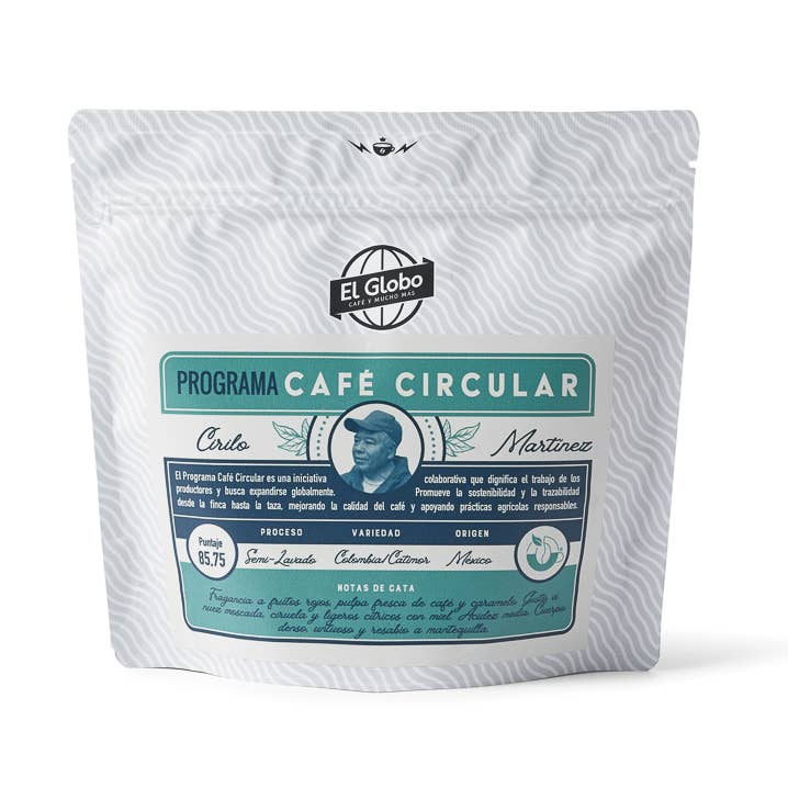 CIRCULAR COFFEE EL CIRILO MARTÍNEZ 250g for wholesale by CAFÉS EL GLOBO SL