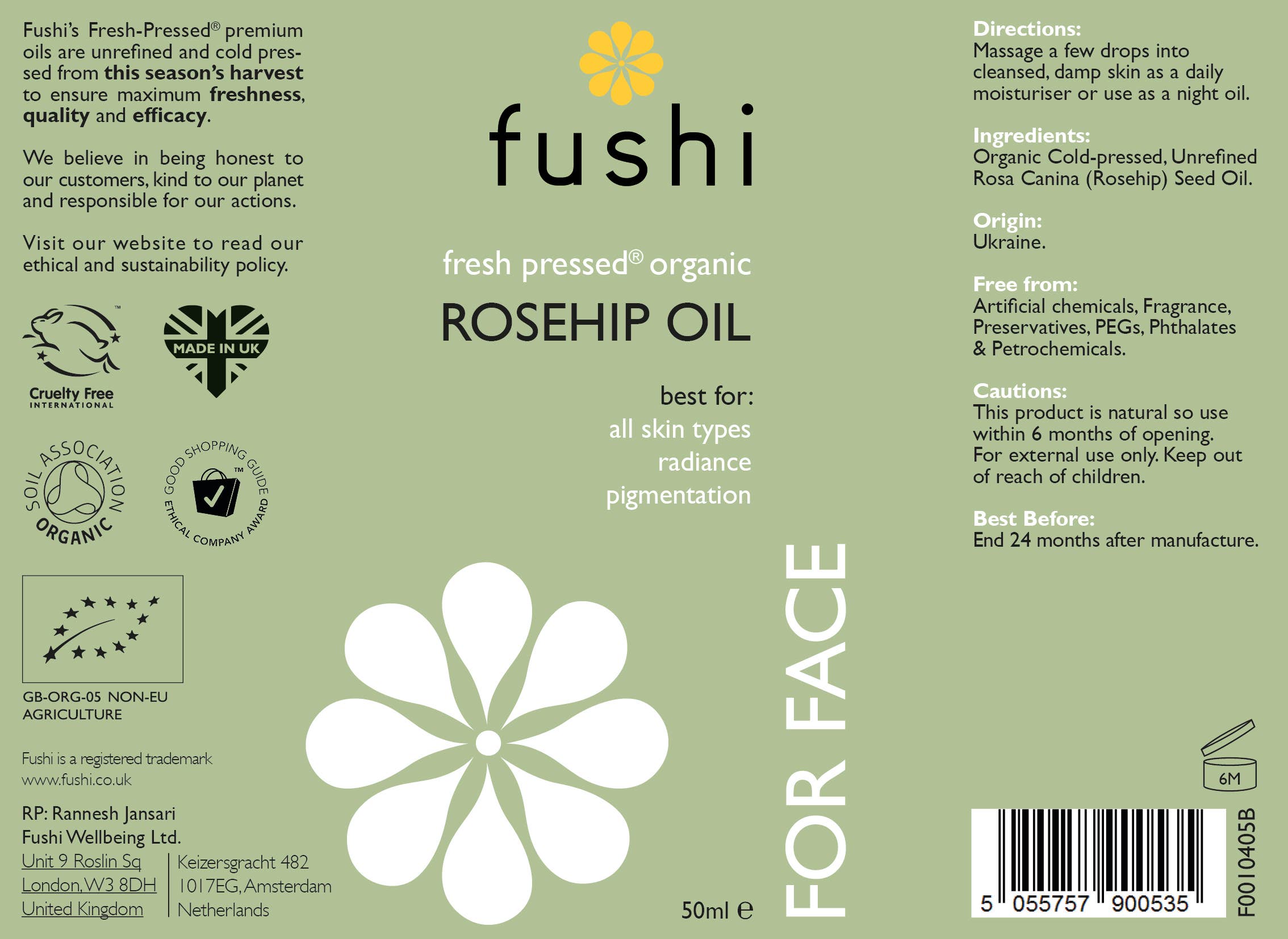 Fushi - Wholesale Facial Oil - Fushi Rosehip Oil 50ml2