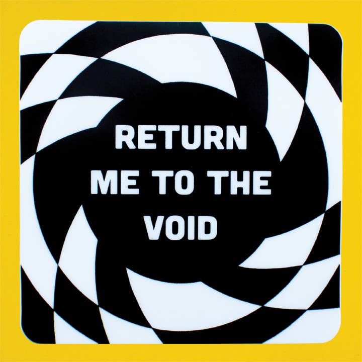 Adesivo Return Me to the Void per la vendita all'ingrosso da parte di Retrograde Supply Co.