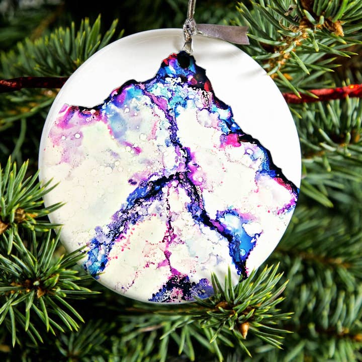 Illustrated Porcelain Helvellyn Hanging Ornament for wholesale by Go Your Own Way Apparel