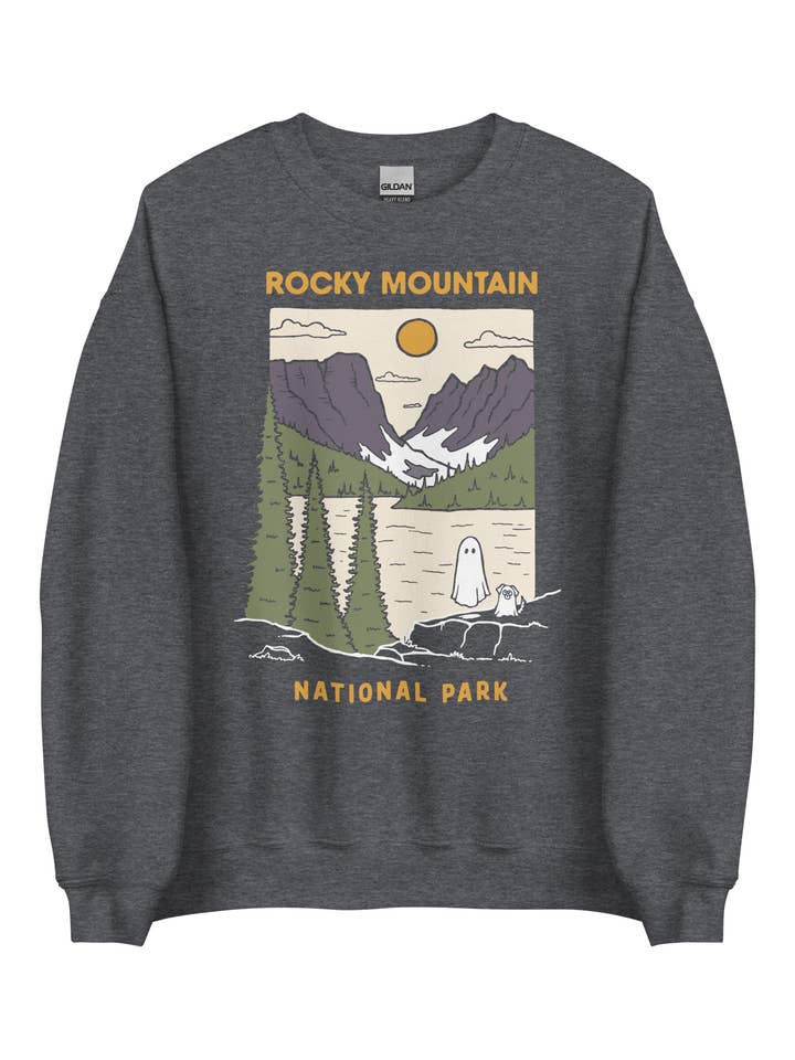 Unisex-Sweatshirt Rocky Mountain Spooky National Park | CHARCOAL für den Großhandel von ChasingAMoment