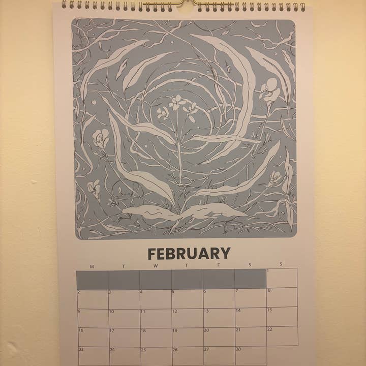 Tomekah George - Wholesale Calendar - Large 2026 Calendar, Flowers Wall Calendar - A36