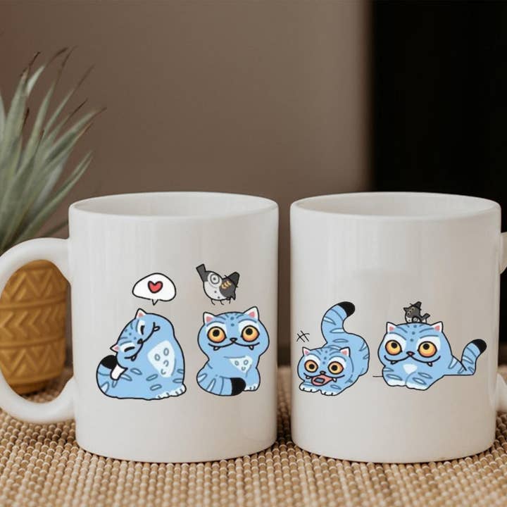 CVH DREAMY LTD – wholesale Coffee mug – Demon Hunters Tiger Mug, Blue Tiger Gothic Fantasy Mug1