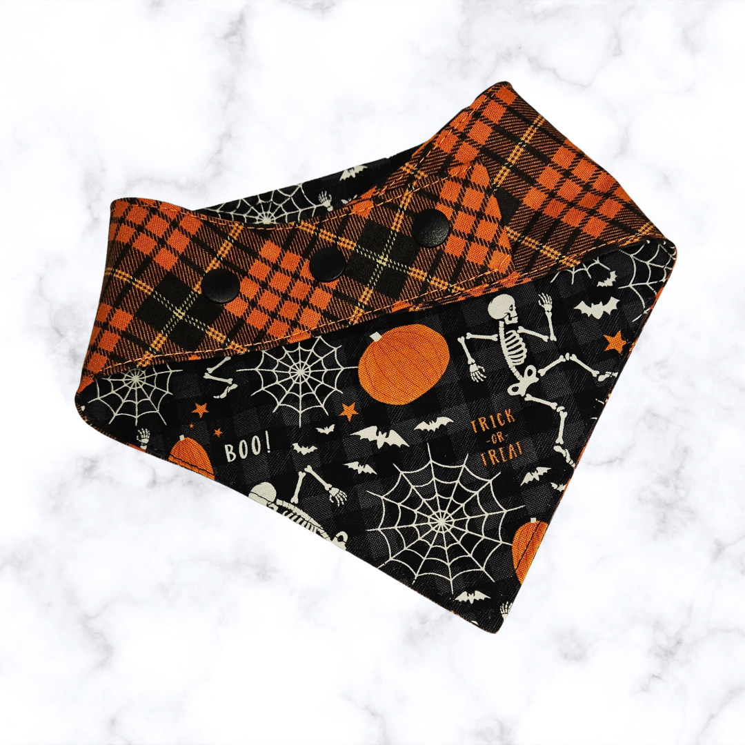 Barkriffic - Wholesale Pet Bandana - Dog - Bad to the Bone / Halloween Snap On Pet Bandana2
