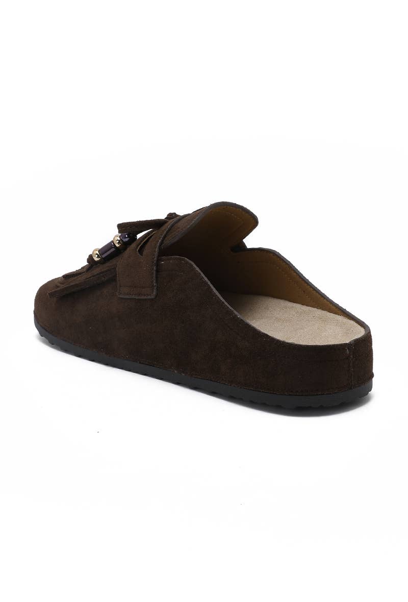 Joia Paris – wholesale Tofflor - Dam – Mules med fransar och dekorativa pärlor H8-979C24