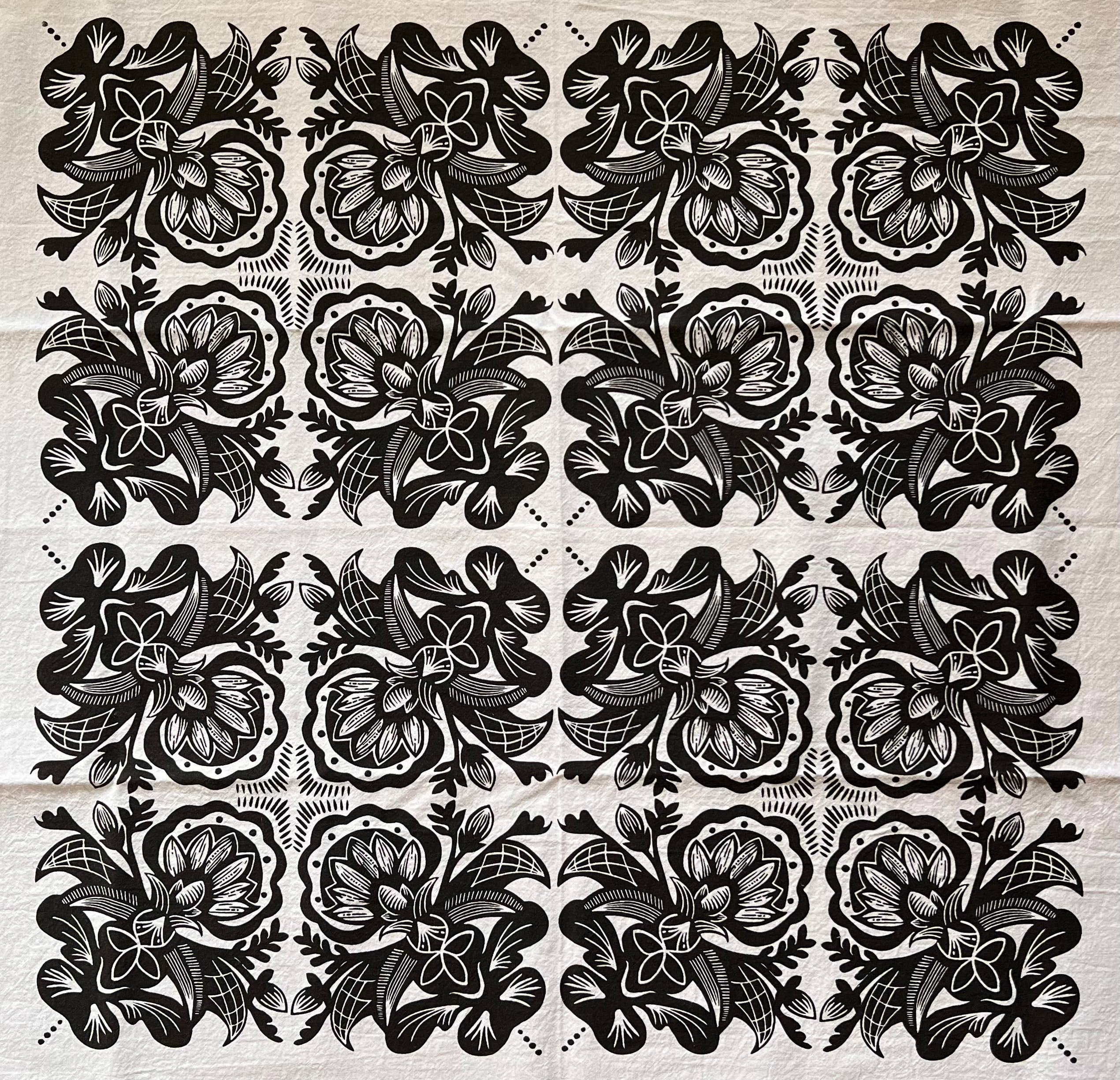 Follysome Prints - Wholesale Tea Towel - Rosemaling Art Cotton Tea Towel8