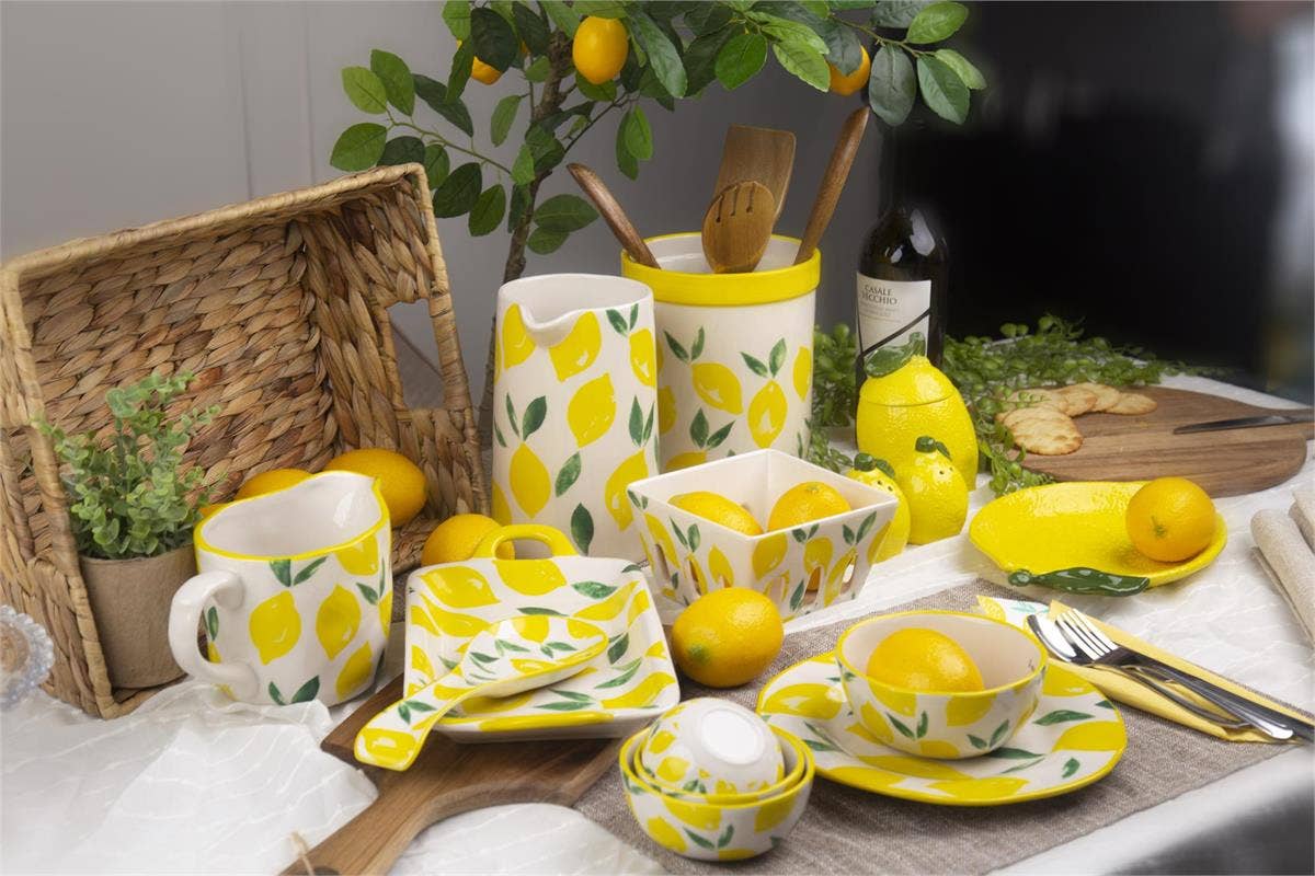 Truu Design - Wholesale Decorative Tabletop Object - Truu Design Lemons Ceramic Tabletop Decorative Series30