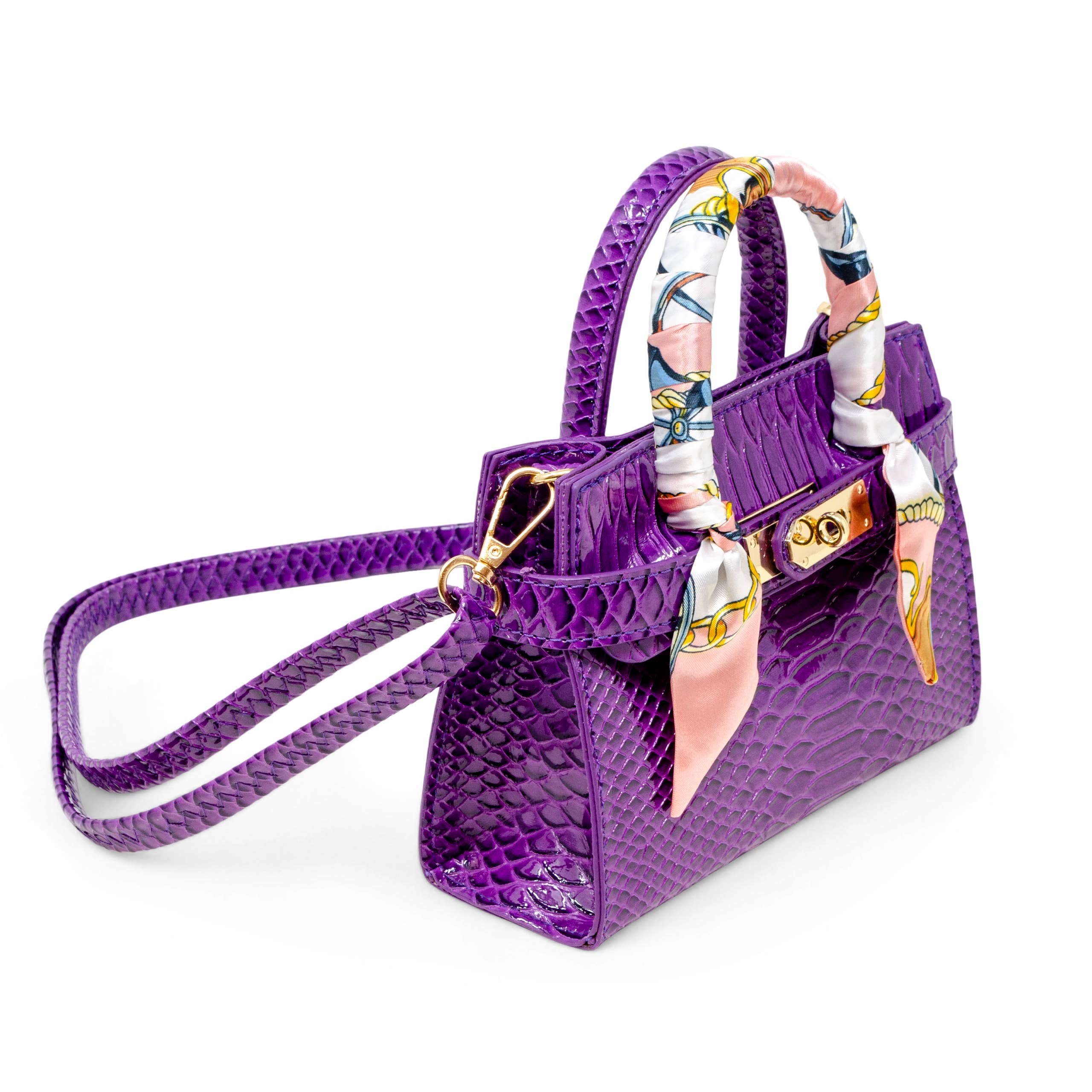 Tiny Treats and ZOMI GEMS - Wholesale Shoulder Bag - Kids - Vivid Crocodile Scarf Handbag14
