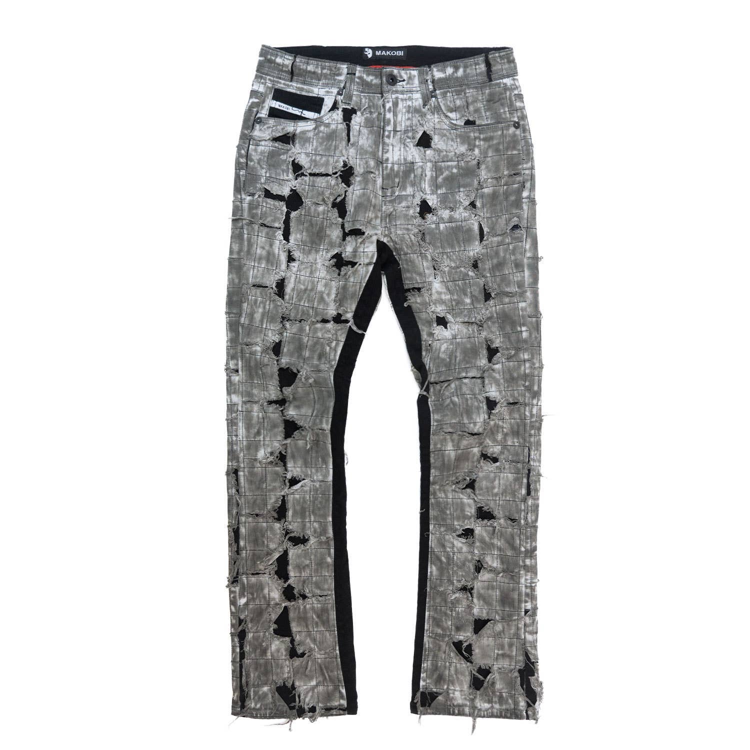 M1722 Positano Ripped Overlay Jeans - Black for wholesale on Faire2