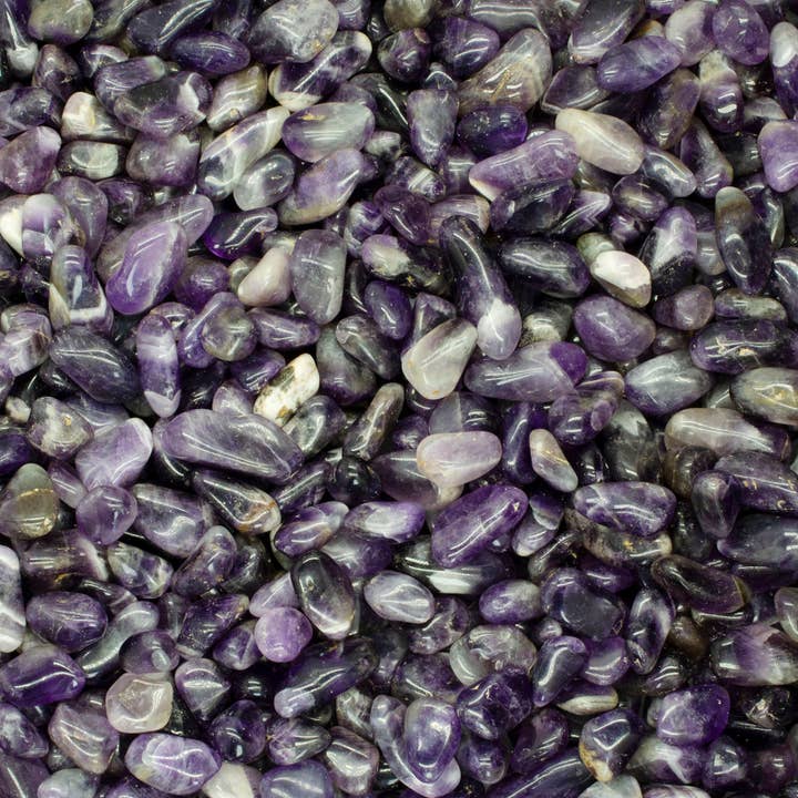 Fantasia Mining - Vente Pierre et cristal de spiritualité - Améthyste foncée roulée, 0,5 à 0,75 pouces, taille 5 (1 lb)