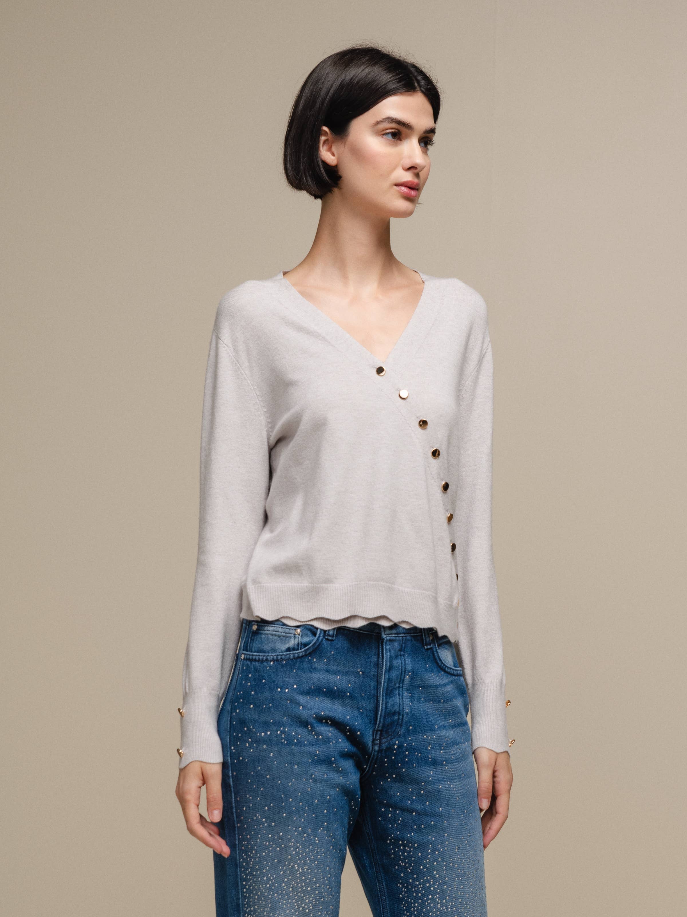 SMF - Wholesale Knit Sweater - Women's - 249186 - CACHE COEUR 50%VI 28%NY 22%PE5