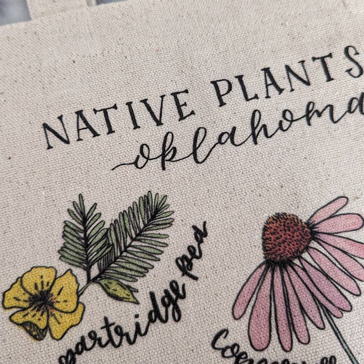 Kallos Ink - Wholesale Tote Bag - Women's - Native Plants of Oklahoma Tote Bag2