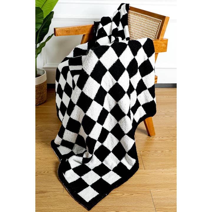 1 the Woman - Wholesale Throw Blanket - Plush Checkered Print Sofa Blanket 50*60inch3