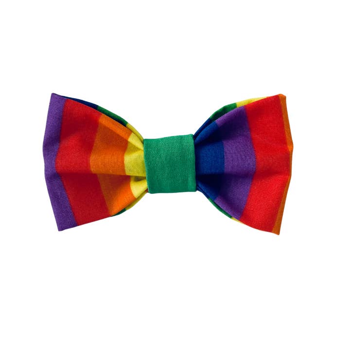 Stylish Dogs - Collars, Leads BowTies, Bandanas - Wholesale Pet Bow Tie - Dog - Rainbow Dog Collar Bow Tie | Pride Dog Bow Tie | LGBT