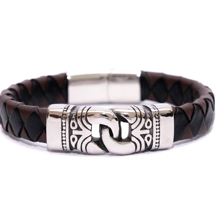 Leather chain bracelet for wholesale by KLK